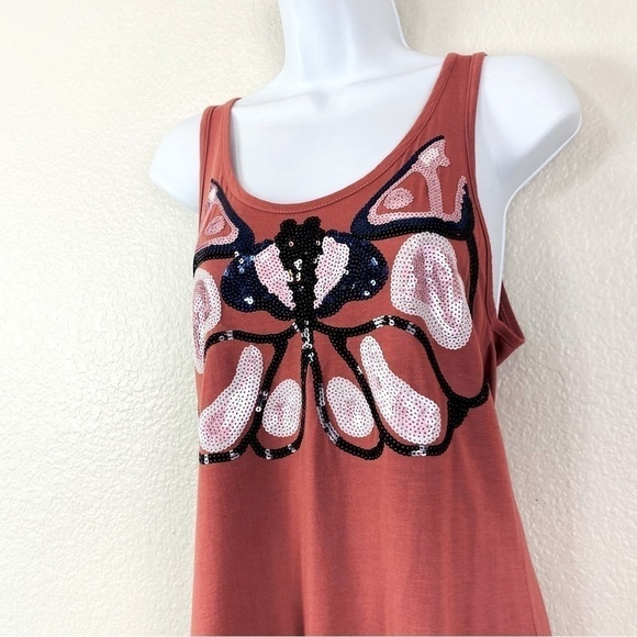 MNG By Mango Butterfly Sequin Tank Size M - Picture 3 of 6
